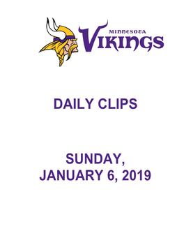 Daily Clips Sunday, January 6, 2019