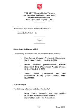 States Minutes 2Nd December 1986