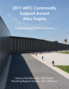 2017 AETC Community Support Award Altus Trophy