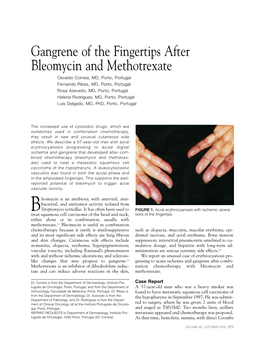 Gangrene of the Fingertips After Bleomycin and Methotrexate