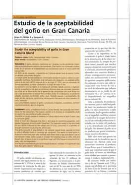 Estudio De La Aceptabilidad Del Gofio En Gran Canaria
