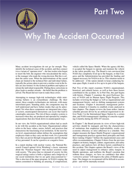 COLUMBIA ACCIDENT INVESTIGATION BOARD Part Two