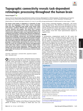 Topographic Connectivity Reveals Task-Dependent Retinotopic