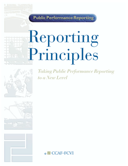 Reporting Principles Taking Public Performance Reporting to a New Level