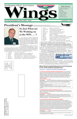 April/May 2009 President’S Message 7