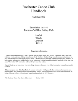 Clubmember Handbook