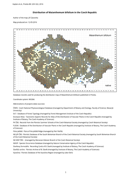 1 Distribution of Maianthemum Bifolium in the Czech Republic