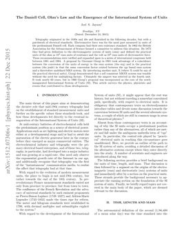 The Daniell Cell, Ohm's Law and the Emergence of the International System of Units