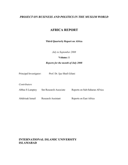 Africa Report