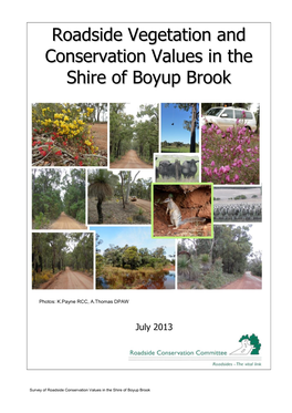 Shire of Boyup Brook Technical Report 20135.4 MB