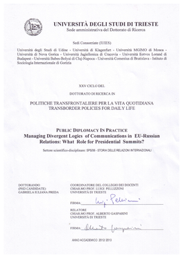 Phd Thesis.Univtrieste GPREDA-2014