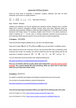 Japanese Writing System