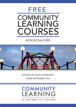 Community Learning Courses Across Salford