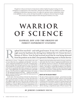 Warrior of Science: Raphael Zon and the Origins of Forest Experiment