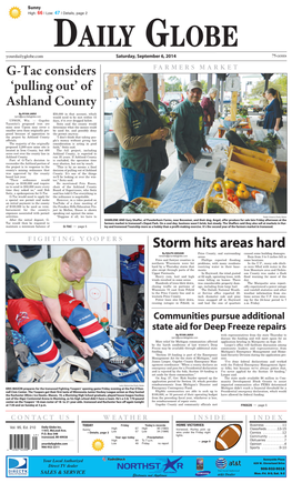 Storm Hits Areas Hard by RALPH ANSAMI Price County, and Surrounding Caused Some Building Damages