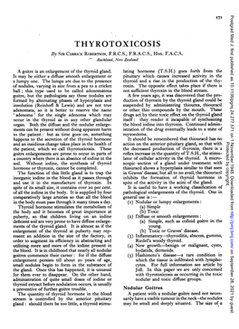 THYROTOXICOSIS BV SIR CARRICI ROBERTSON, F.R.C.S., F.R.A.C.S., Hon