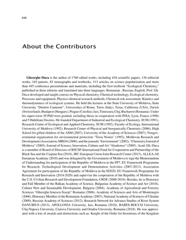 About the Contributors