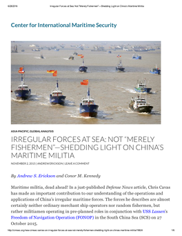 Irregular Forces at Sea: 'Not Merely Fishermen