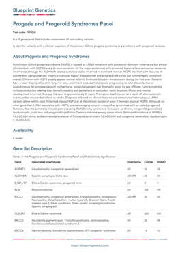 Blueprint Genetics Progeria and Progeroid Syndromes Panel