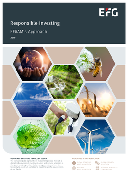 Responsible Investing EFGAM‘S Approach