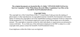 1974/10/26 S628 Civil Service Survivor Annuities” of the White House Records Office: Legislation Case Files at the Gerald R