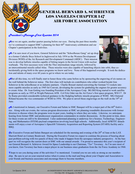 General Bernard A. Schriever Los Angeles Chapter 147 Air Force Association