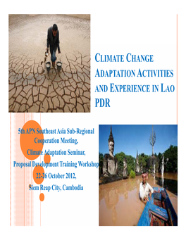 Climate Change Adaptation in Lao