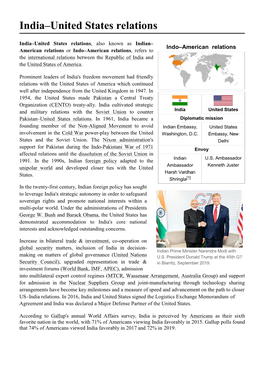 India–United States Relations