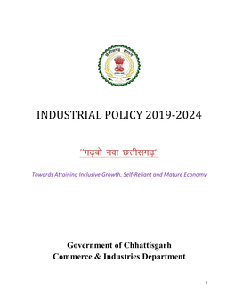 Industrial Policy 2019-2024