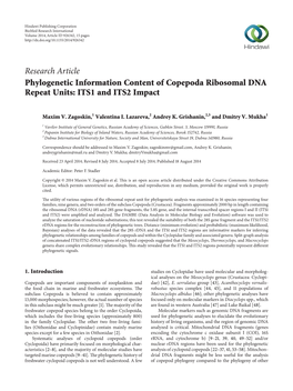 Phylogenetic Information Content of Copepoda Ribosomal DNA Repeat Units: ITS1 and ITS2 Impact