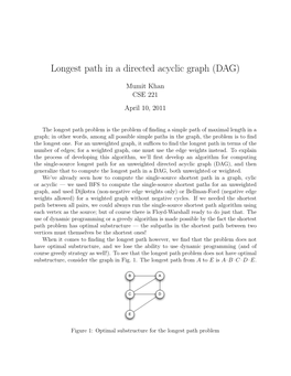 Longest Path in a Directed Acyclic Graph (DAG)