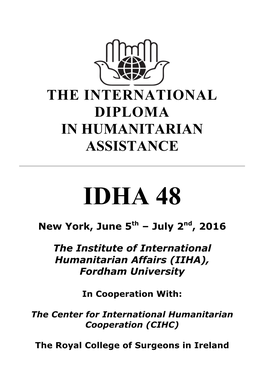 IDHA 48 Program 8 June