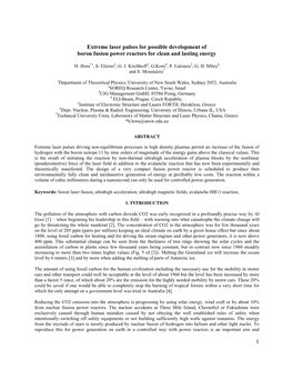 Extreme Laser Pulses for Possible Development of Boron Fusion Power Reactors for Clean and Lasting Energy