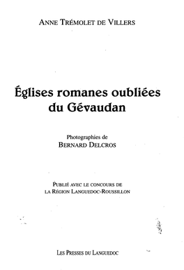 Églises Romanes Oubliées Du Gévaudan