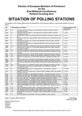 Notice of Poll