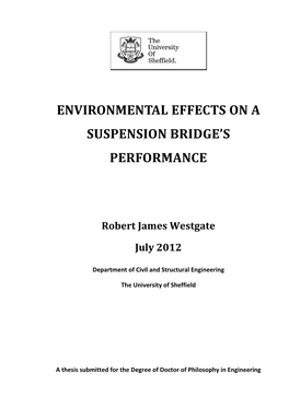 Environmental Effects on a Suspension Bridge's Performance