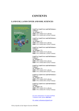 Land Use, Land Cover and Soil Sciences