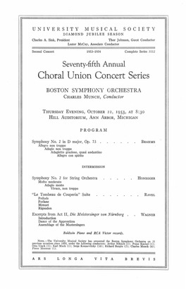 Choral Union Concert Series