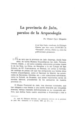 La Provincia De Jaén, Paraiso De La Arqueología