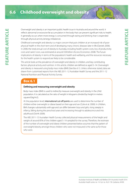 6.6 Childhood Overweight and Obesity