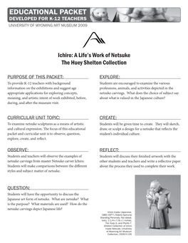 Ichiro: a Life's Work of Netsuke the Huey Shelton Collection