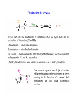 Elimination Reactions