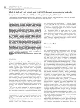 Clinical Study of 9-Cis Retinoic Acid