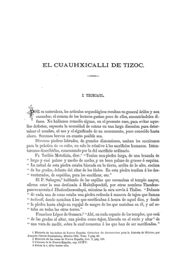 El Cuauhxicalli De Tizoc