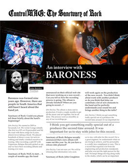 An Interview with BARONESS