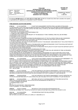 Thailand Notam List Series C