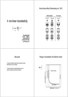 4: Non-Linear Viscoelasticity