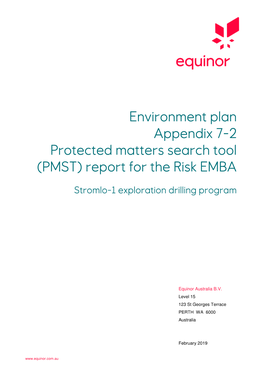Appendix 7-2 Protected Matters Search Tool (PMST) Report for the Risk EMBA