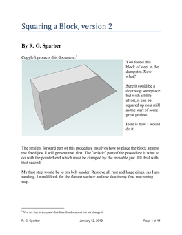 Squaring a Block, Version 2