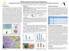 Plankton Species Diversity and Abundance a Comparative Study in San Francisco Bay and the Greater Farallones National Marine Sanctuary